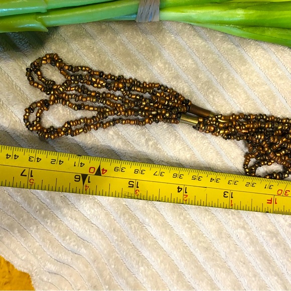 ☀️ NWT Beaded Double Strand Necklace with Two Pairs of Earrings - Picture 6 of 8